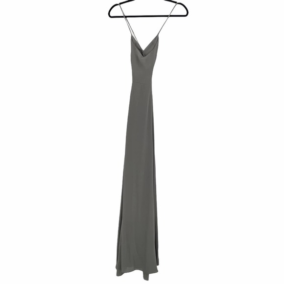 Show Me Your Mumu Womens Godshaw Goddess Gown Bridesmaid Grey Size Small Lace-Up - Picture 2 of 10